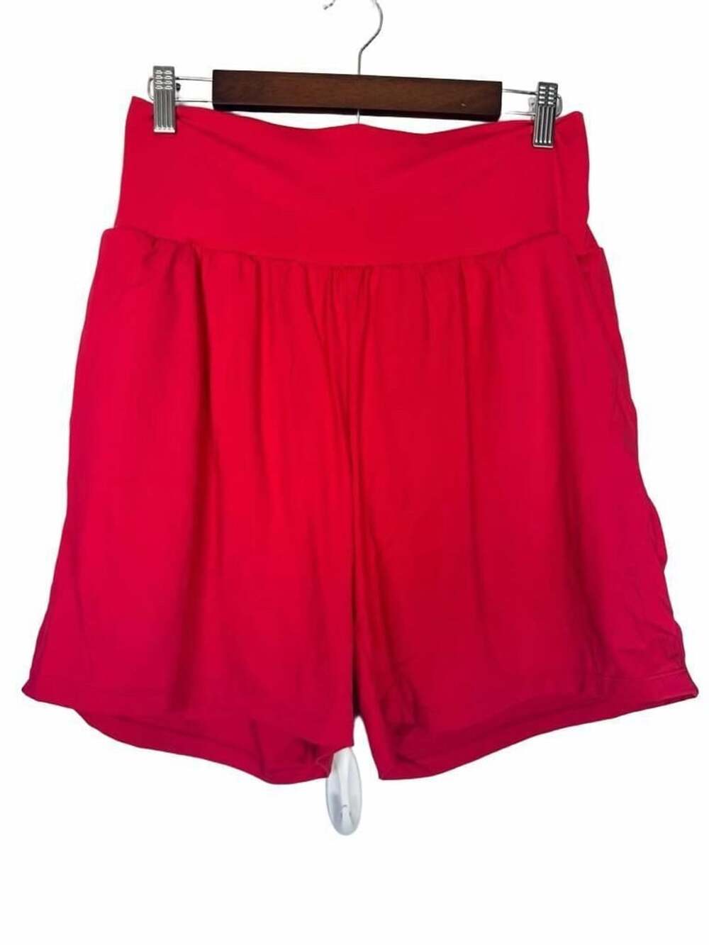 Halara High Waisted 2-in-1 Pocket Casual Sports Shorts Red NWT_ 188